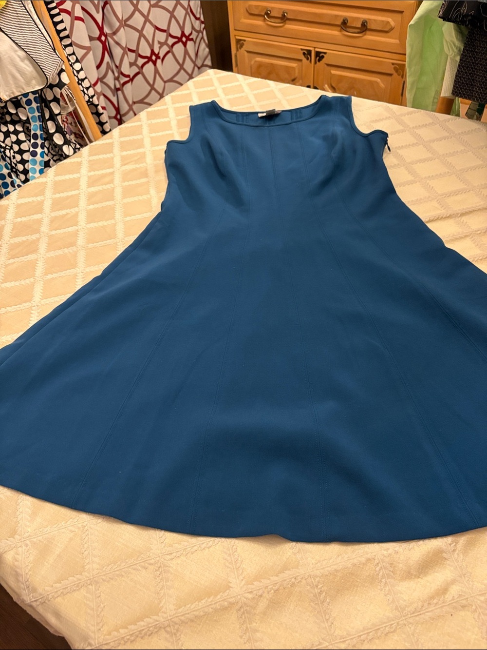 LOFT Slate Blue Sleeveless A-LineDress